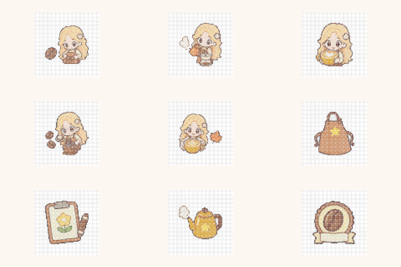 Barista Anan — Mini Bead Pattern Pack (9 Designs) cover art