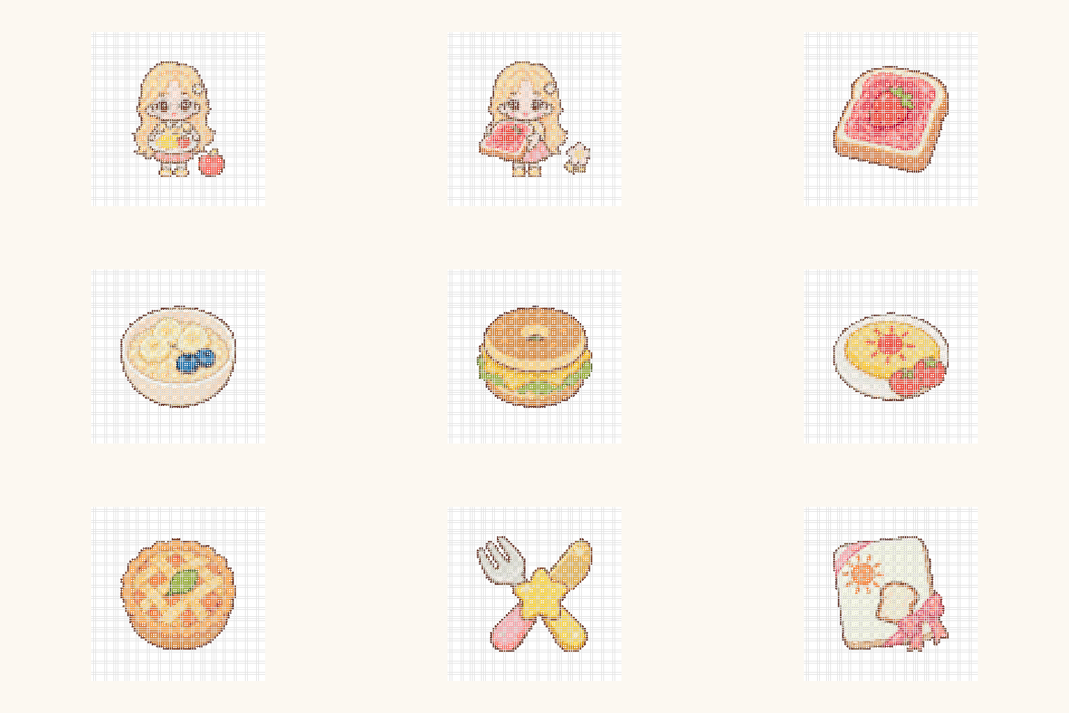 Anan's Breakfast Collection — Mini Bead Pattern Pack (9 Designs) cover art