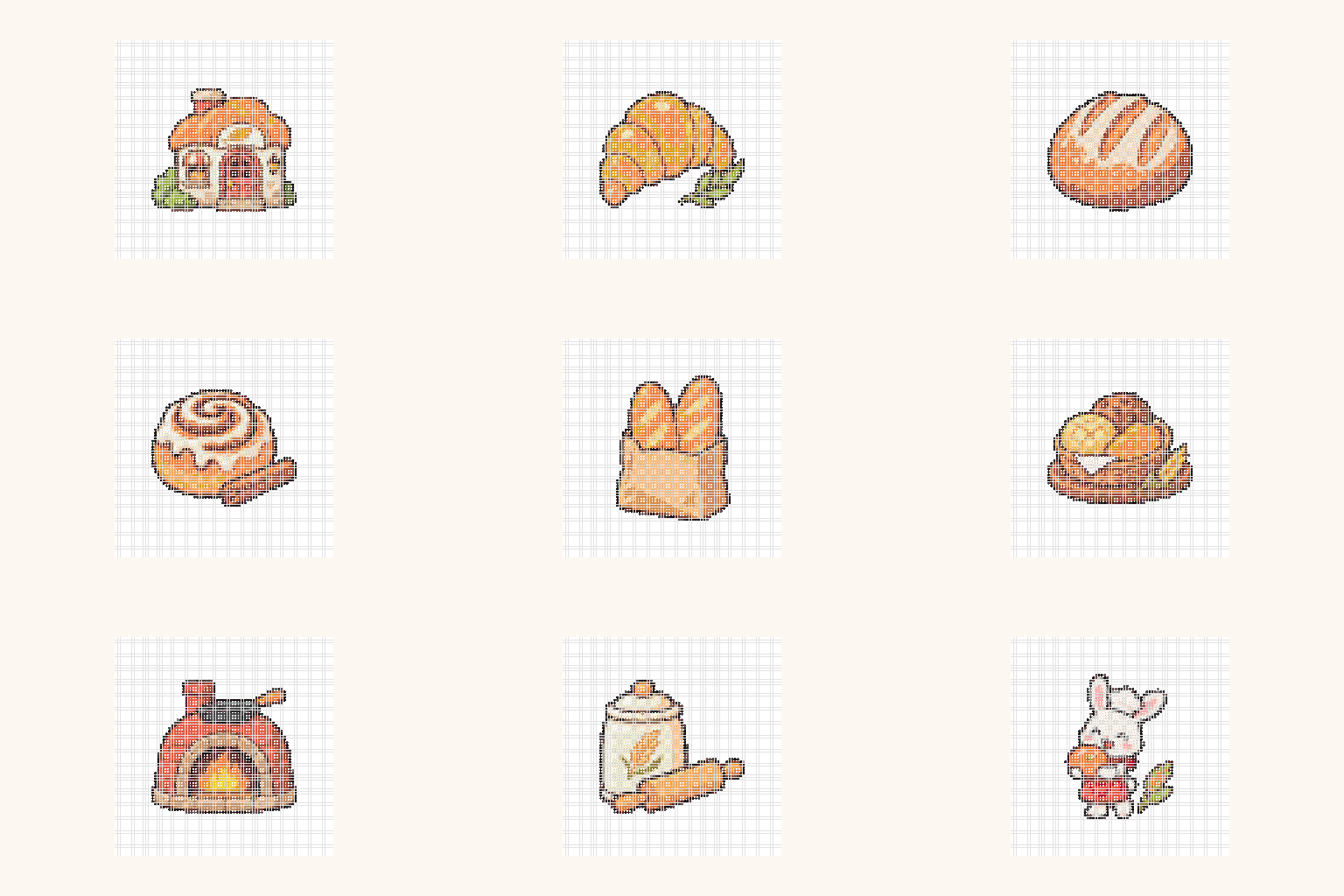 Warmtown Bakery — Mini Bead Pattern Pack (9 Designs) cover art