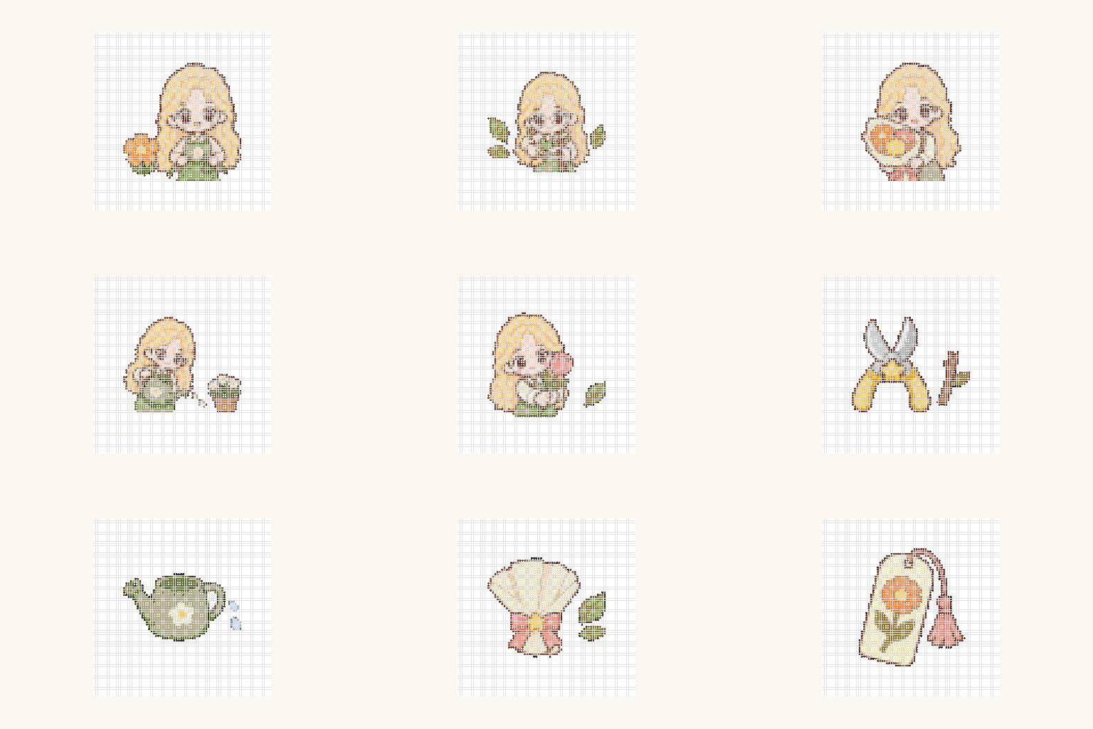 Florist Anan — Mini Bead Pattern Pack (9 Designs) cover art